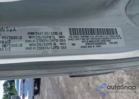 2016 Ram Promaster City Tradesman Slt из США, поврежденный, VIN ZFBERFBT3G6B80593